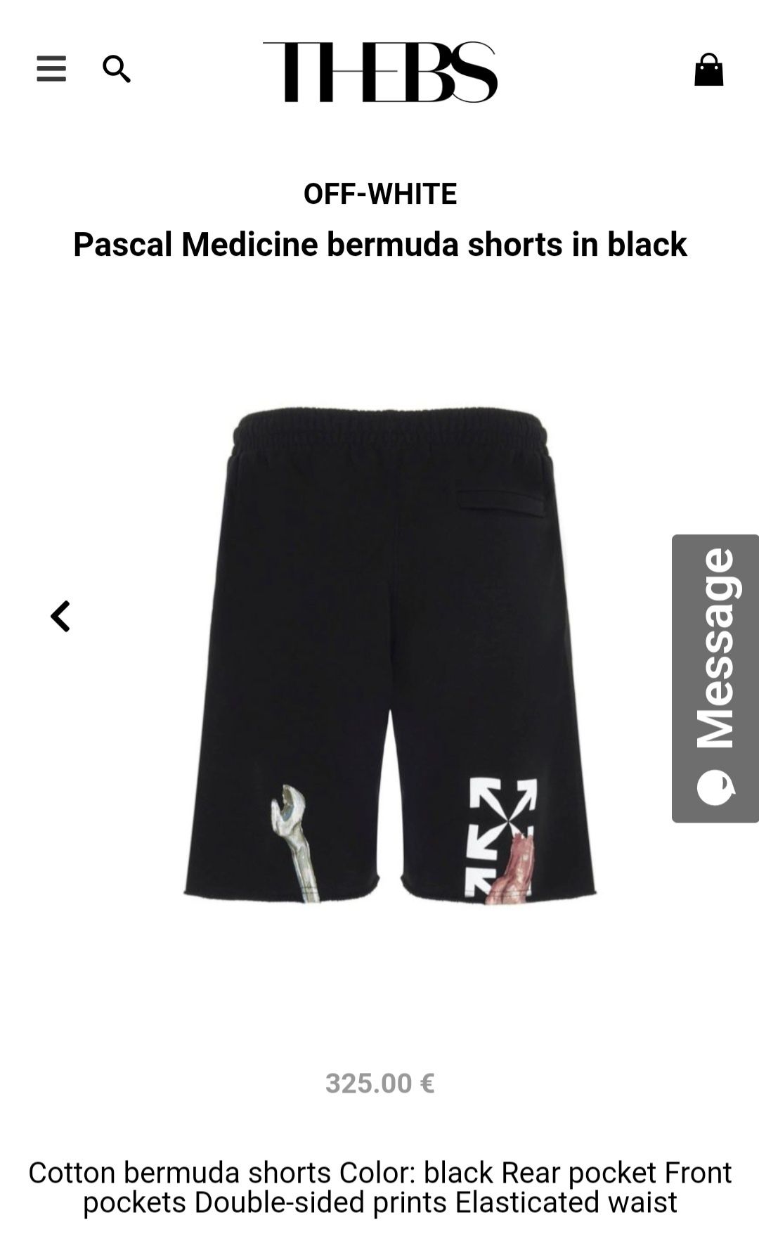 Off white pascal painting medicine print shorts