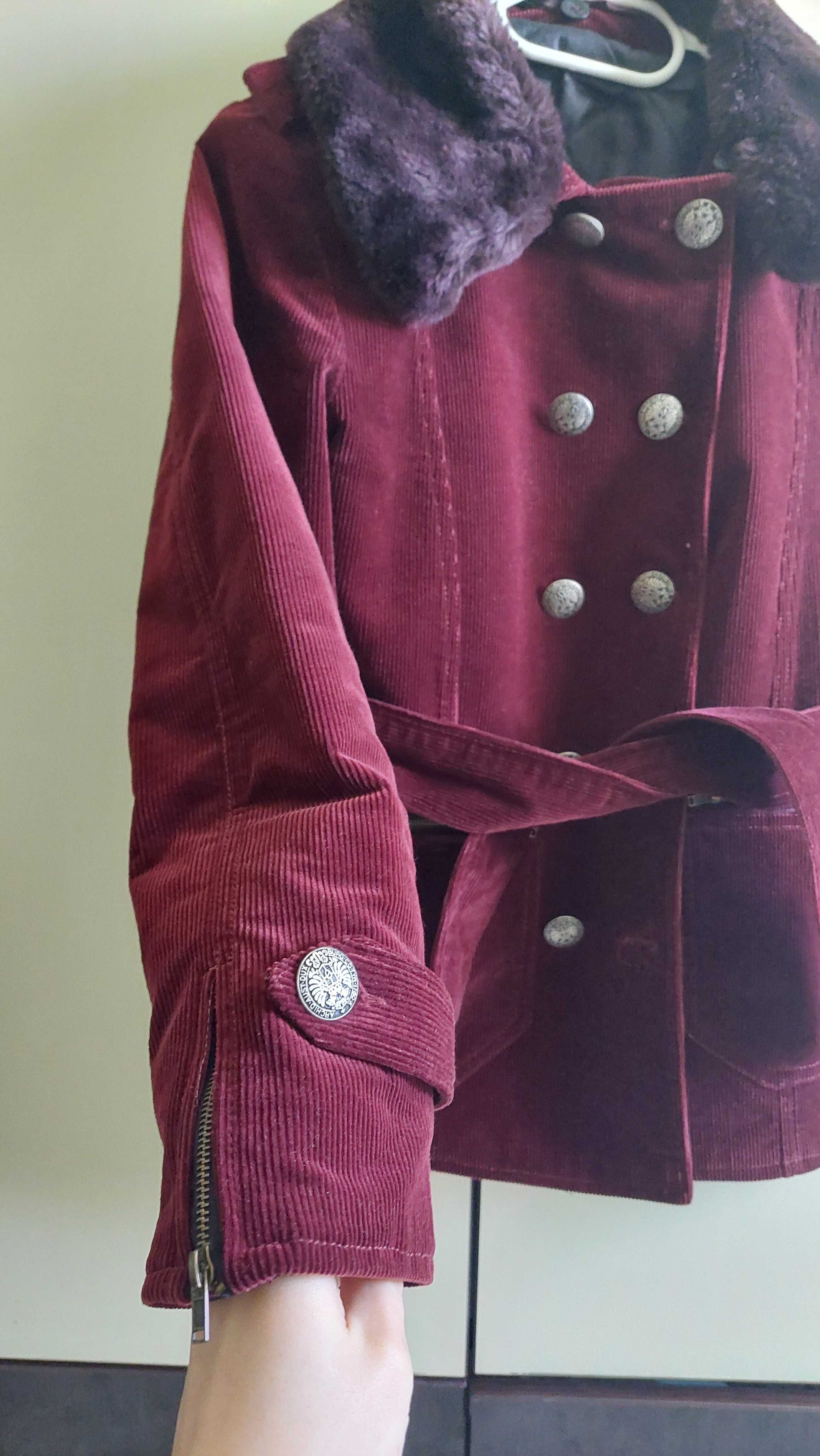 Jacheta burgundy din reiat