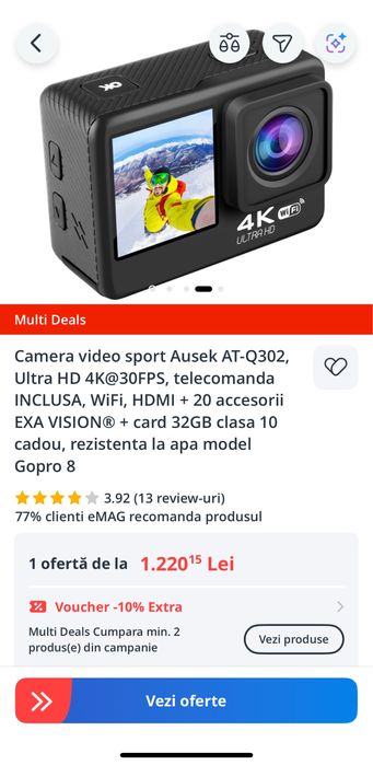Camera video sport 4k
