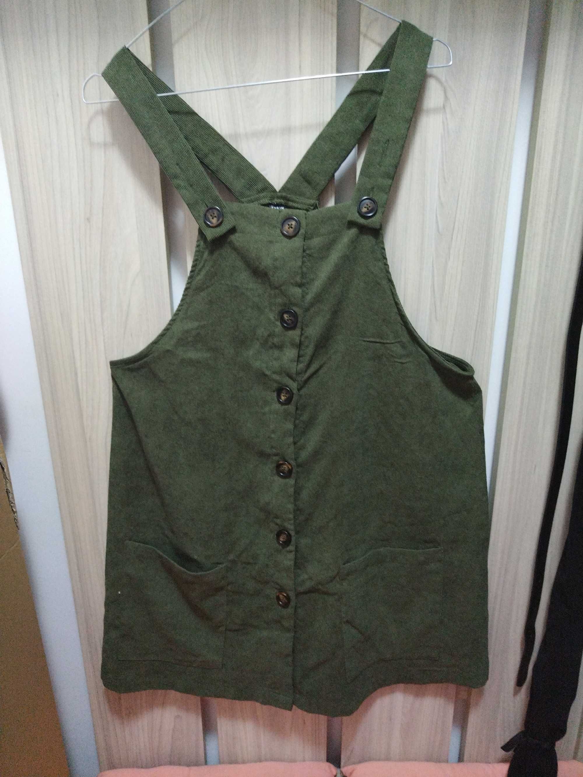 De vanzare sarafan gravida, verde, luat de pe shein, marime 38