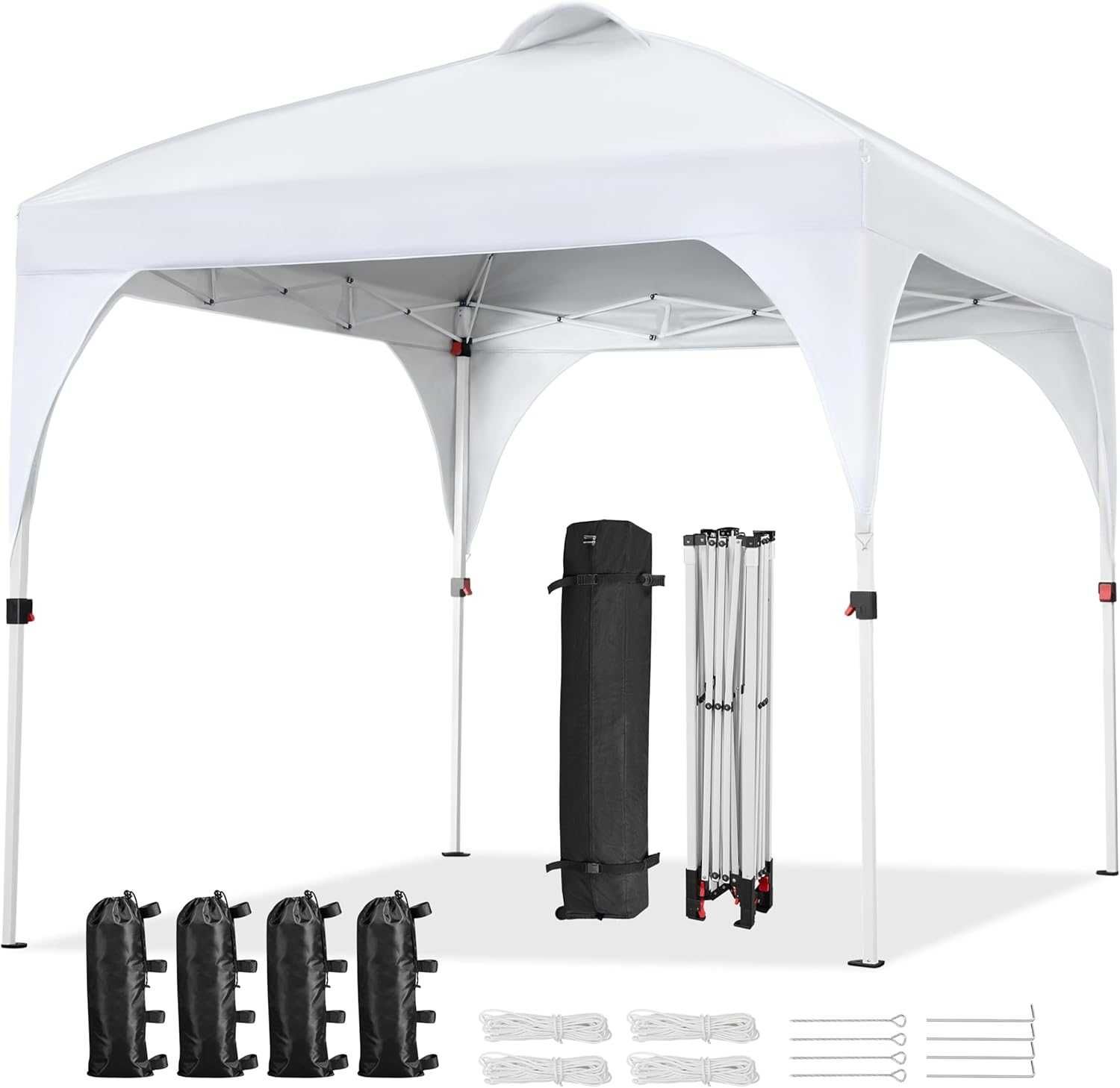Cort pliabil gradina 2.43x2.43 m reglabil impermeabil |YT 592680 White