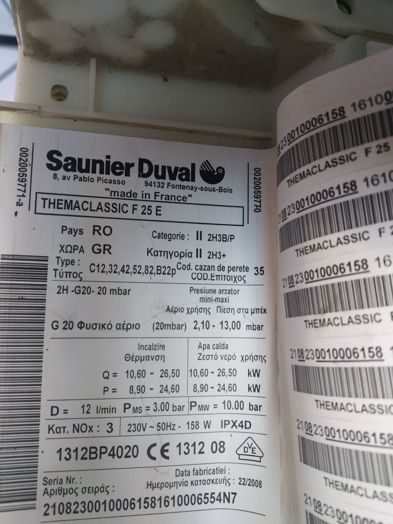 saunier duval therma clasic f25 E