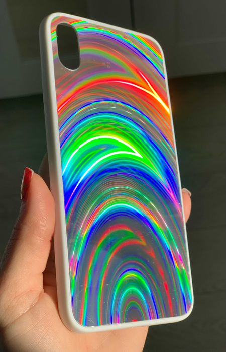 Husa tip oglinda model Curcubeu pentru iPhone XS Max