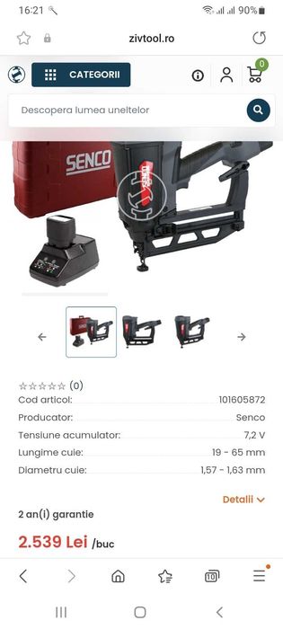 Pistol cuie profesional Senco GT65i-RX Nou