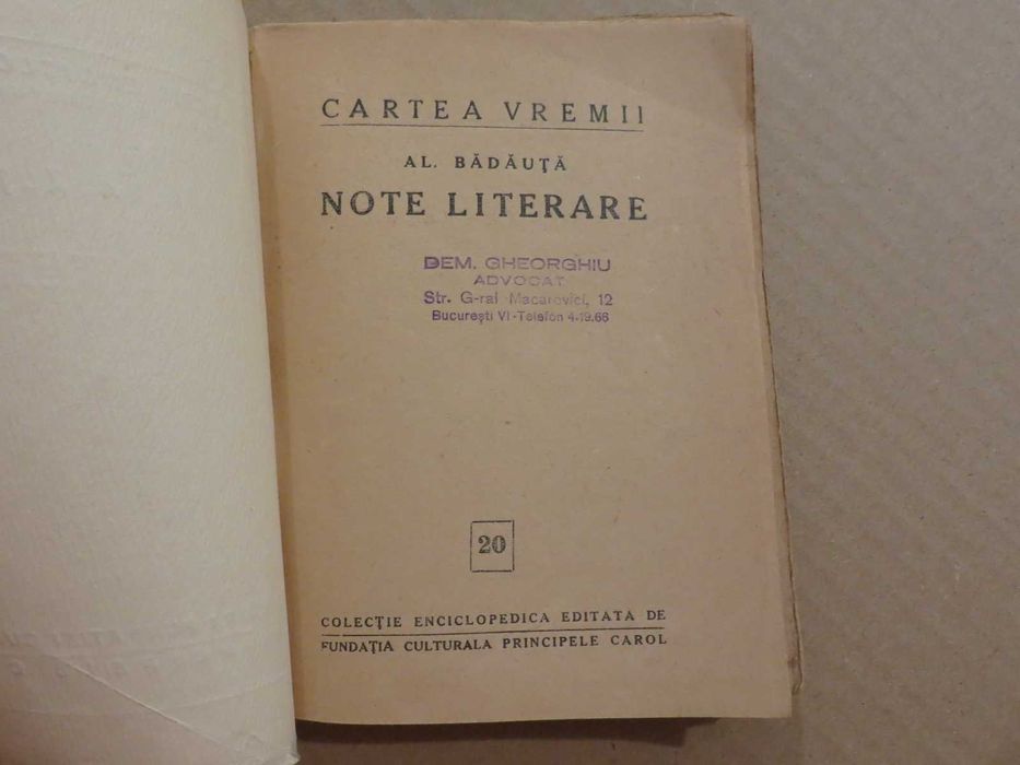 Colectia ,, Cartea vremii" Nichifor Crainic