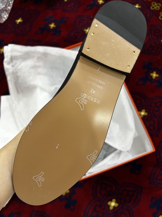 Женские демисезонные сапоги Hermes из натуральной кожи