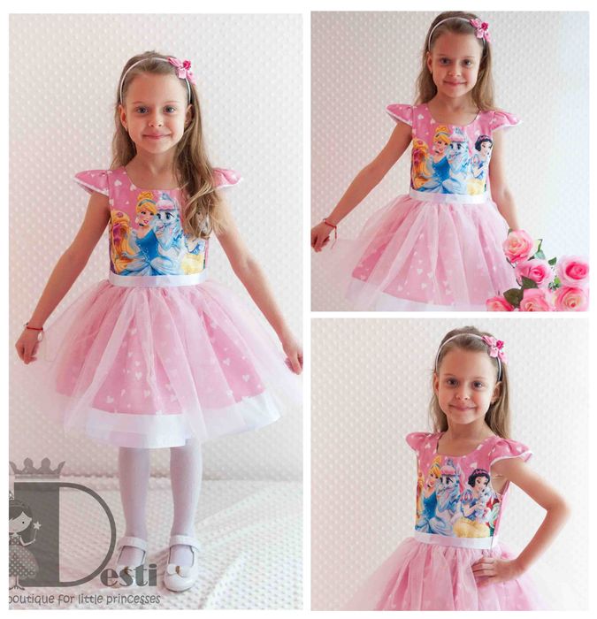 Детски рокли ТЕДИ-МОД  с Мики Маус, Мини Маус, Дисни Принцеси, БАРБИ