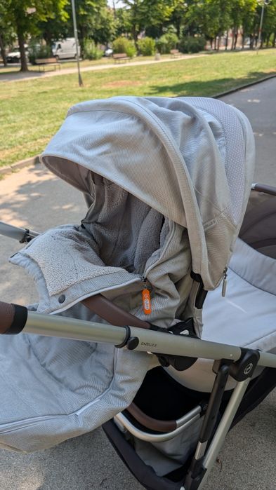 Количка Cybex Gazelle S Lava Grey за близнаци или породени деца