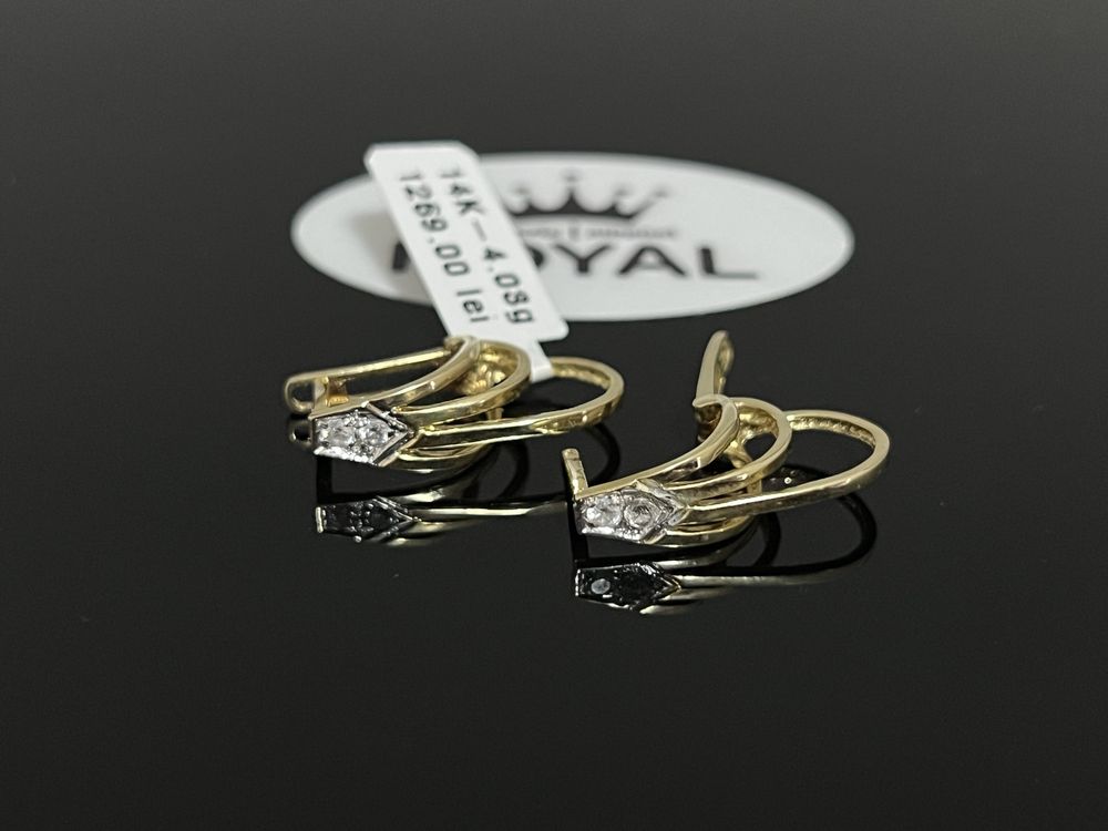 Bijuteria Royal CB : Cercei dama aur 14k 4,03 gr