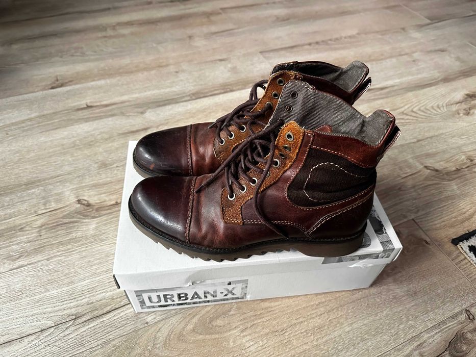 Ghete barbati Jack&Jones piele , maro , marime 42