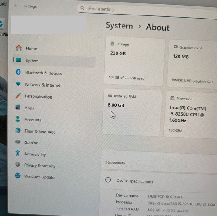 Lenovo x280 | Windows 11 | 256SSD | i5 8gen | 8GB