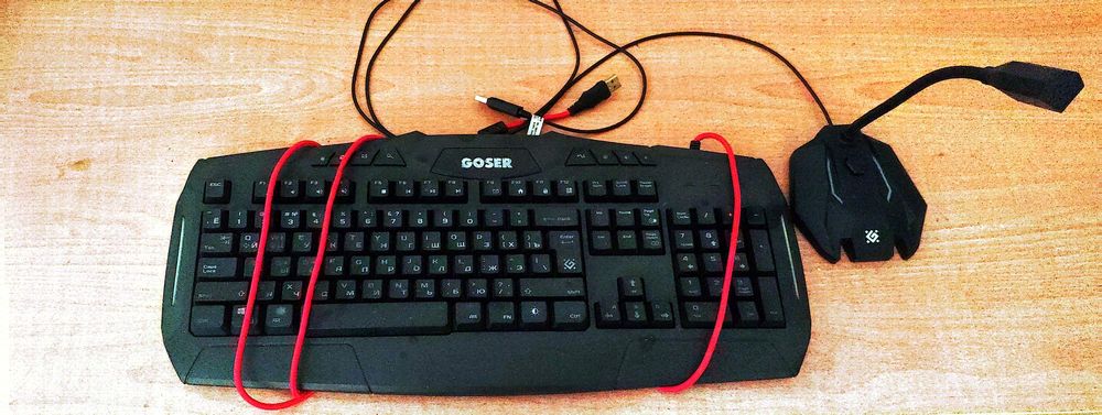 Продам клавиатуру и микрофон Defender