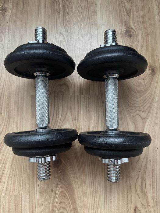 Set gantere reglabile – 20 kg (discuri + bare cromate)