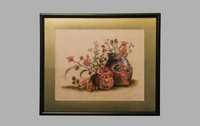 Cross-stitched picture "Peach blossom" is a great gift