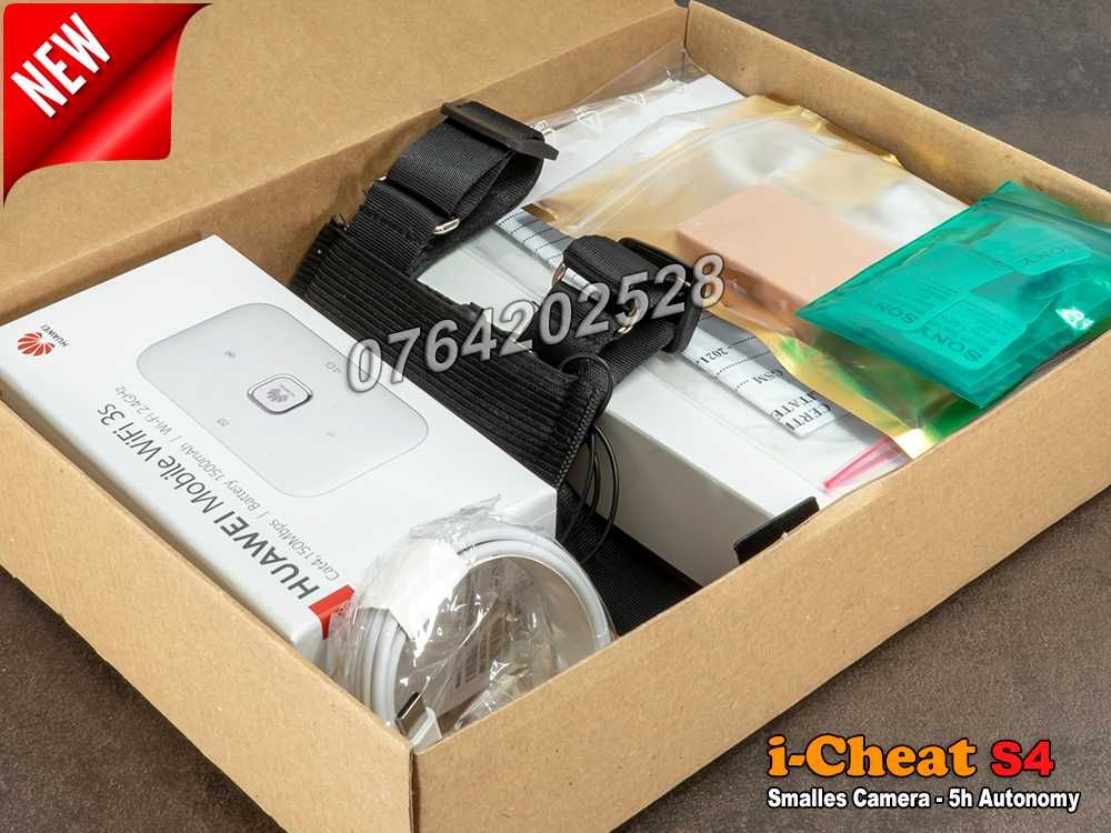 Camera i-Cheat S4 + Casca de Copiat FARA Telefon - Casti pentru Copiat