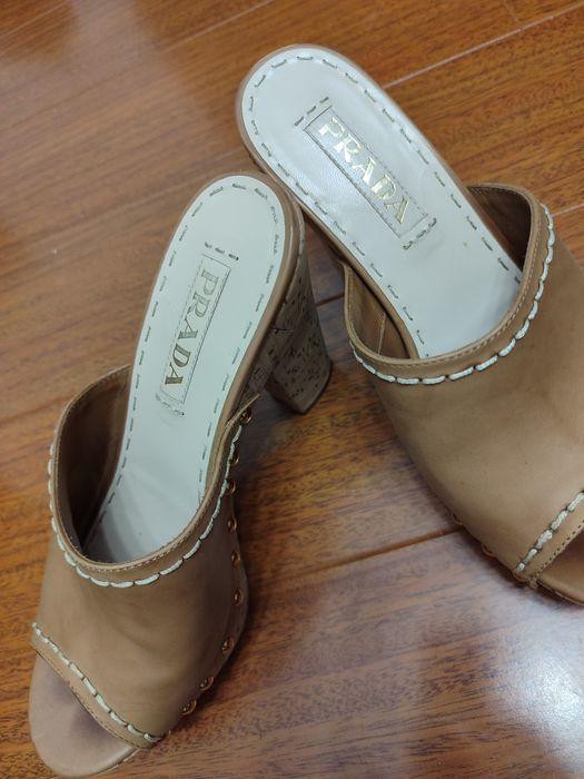 Saboți Prada culoare capucino