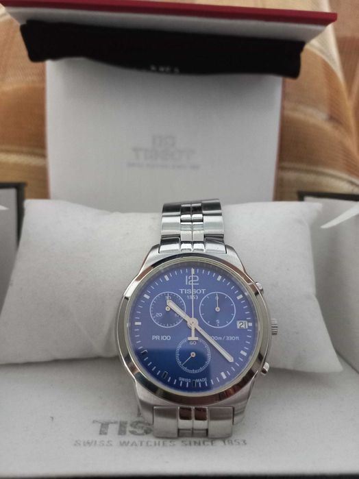Ceas Tissot PR100 barbatesc,original in cutie, albastru marin.