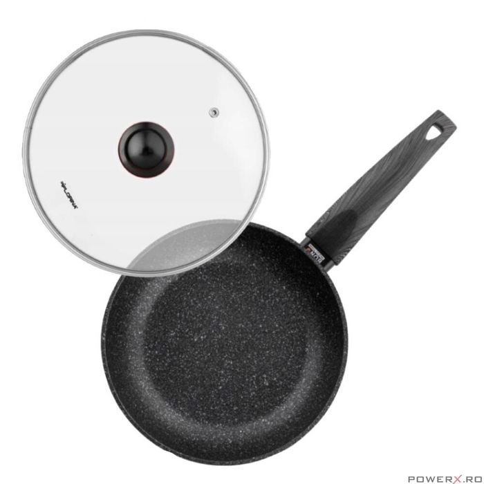 Tigaie din aluminiu 20cm, invelis antiaderent, manere din bachelit,