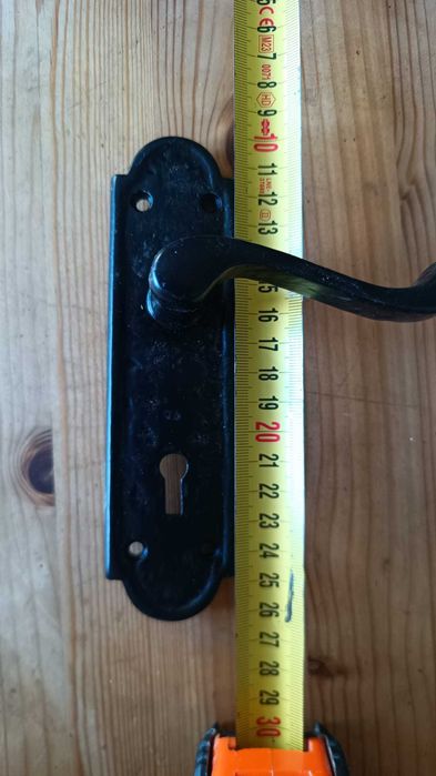 set manere usi retro fier forjat, negru