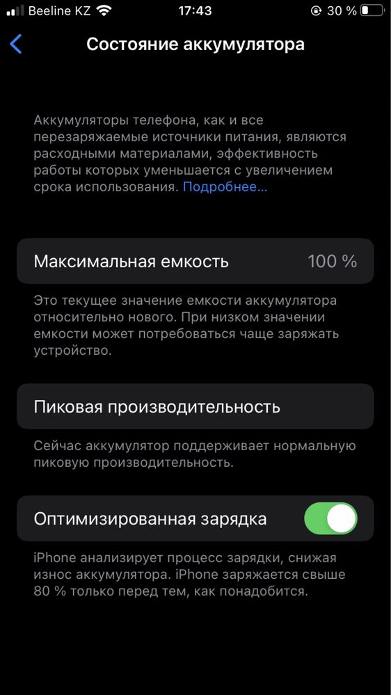 Apple Iphone 7 ёмкость 100%