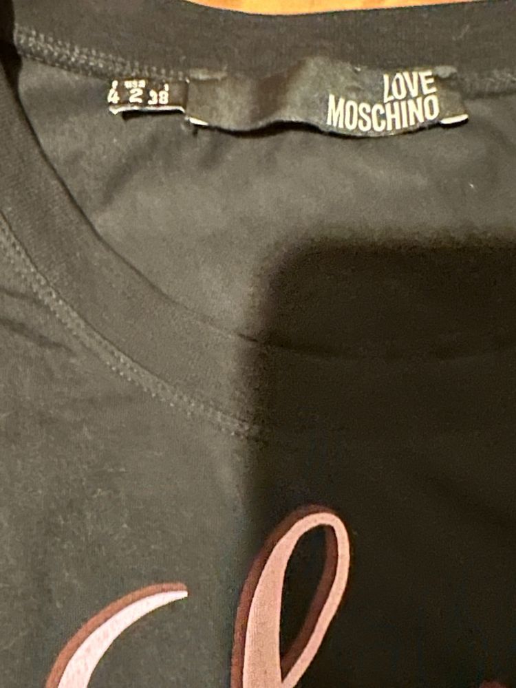 Love Moschino блуза с камъчета  и лого