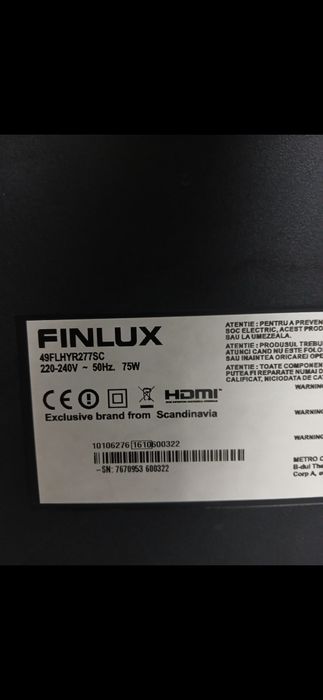 Vând TV smart marca Finlux de 49 inghi