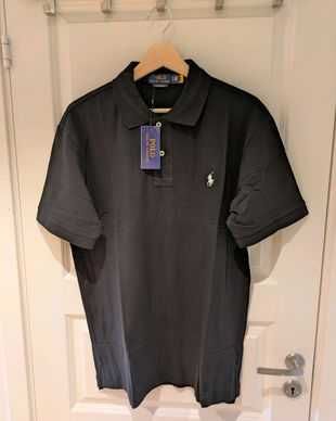 Polo тениска – черна, къс ръкав, размер L