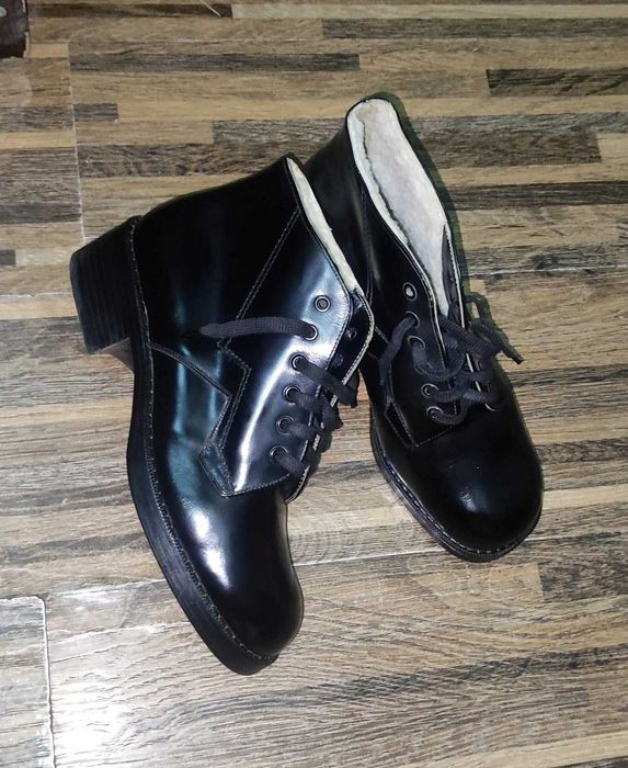 Ботинки мужские (Югославия), черные, утепленные, 42-размер,  б/у