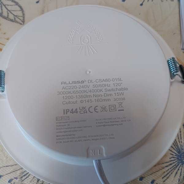 НОВИ! LED лунички за вграждане, 175мм, 15W, 6 бр/к-кт