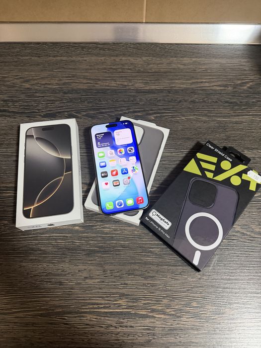 iPhone 16 pro max natural titanium 256gb  impecabil