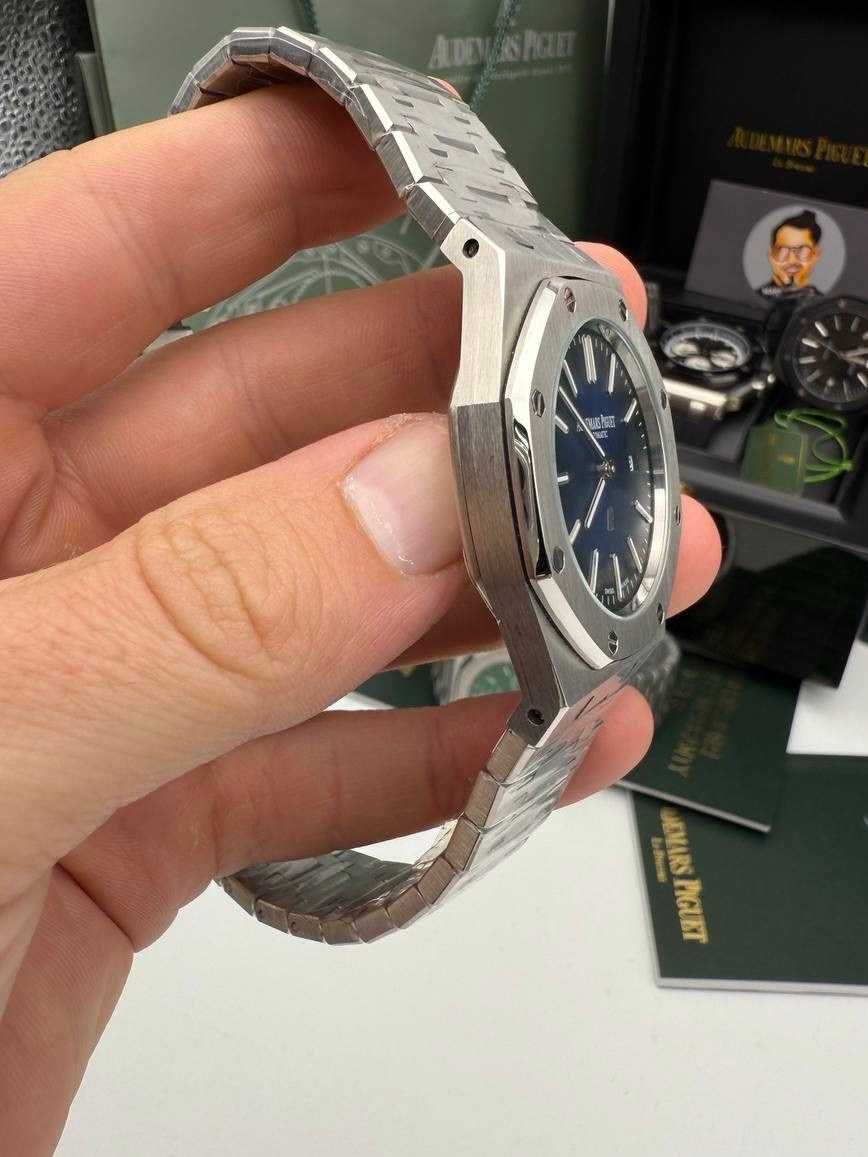 audemars piguet royal oak extra-thin сребристо-синьо