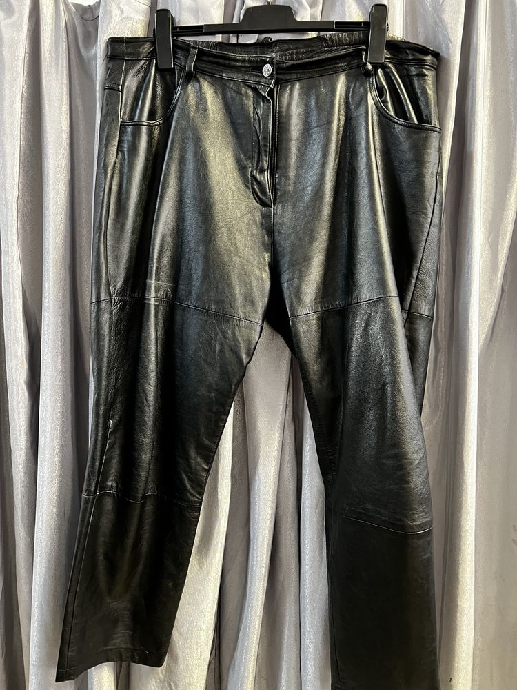 Pantaloni moto piele talie 50 XL