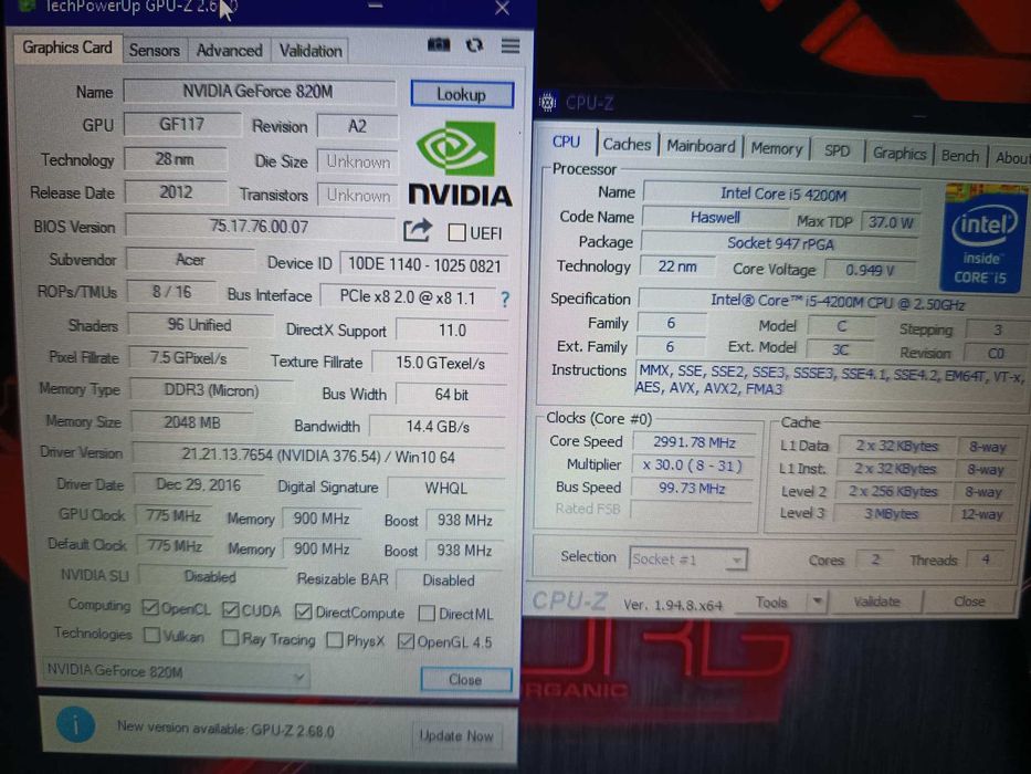 Laptop Acer esport gaming, Core i5, Nvidia 820m, hdd 1TB, 8gb, full hd