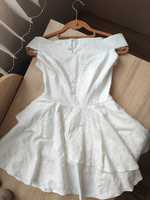 Бяла официална рокля Junona, S размер, като нова