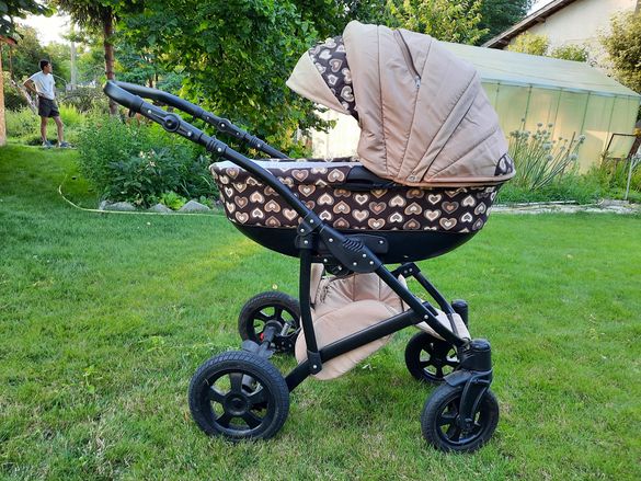 Комбинирана бебешка количка Dizain Baby Estel капучино