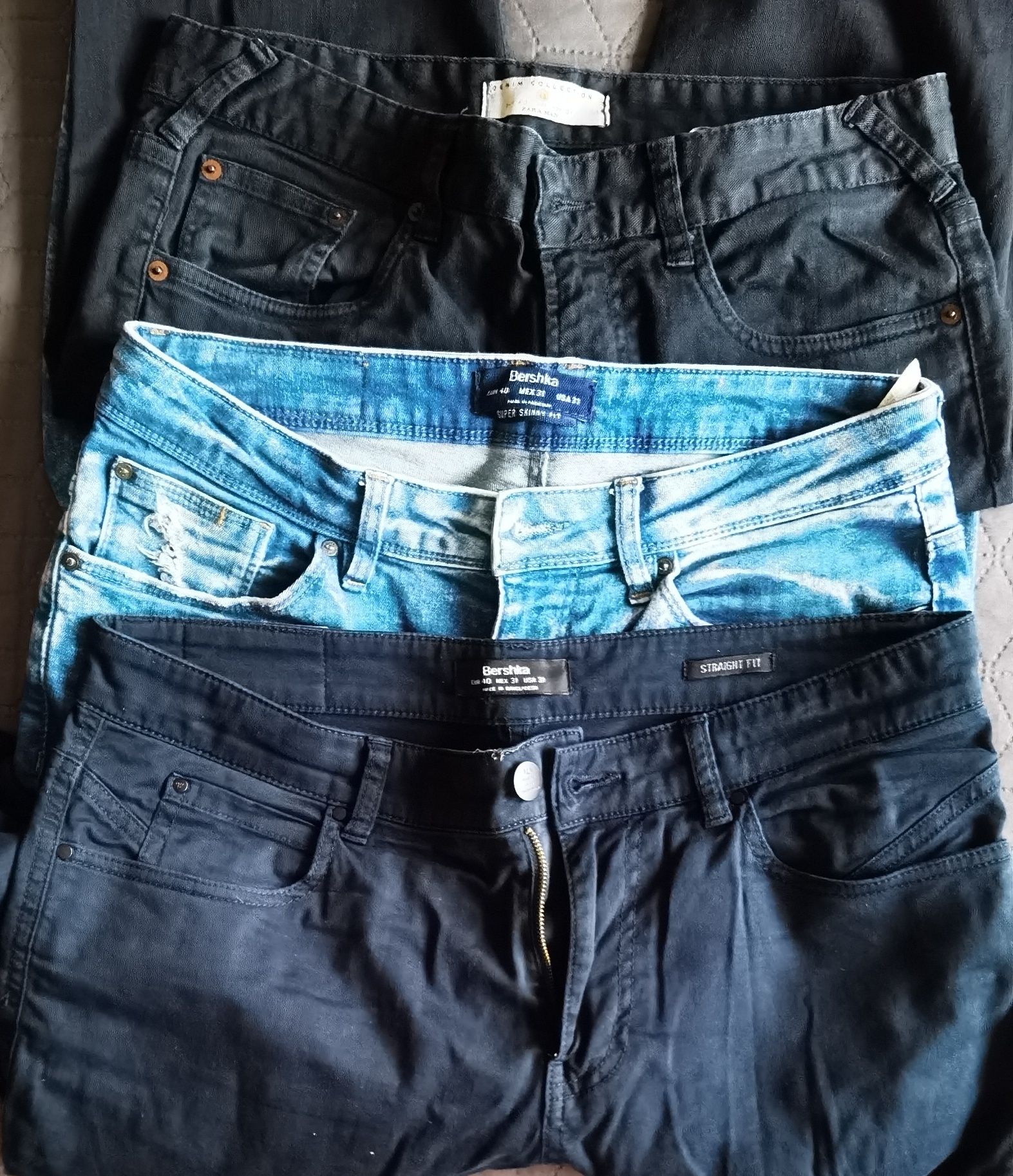 Pantaloni bărbați Zara slim/Bershka skinny regular mărime31 toți la 50