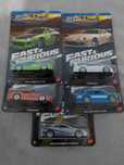 Fast & Furious Brian O'Conner set complet, hot wheels, 1:64