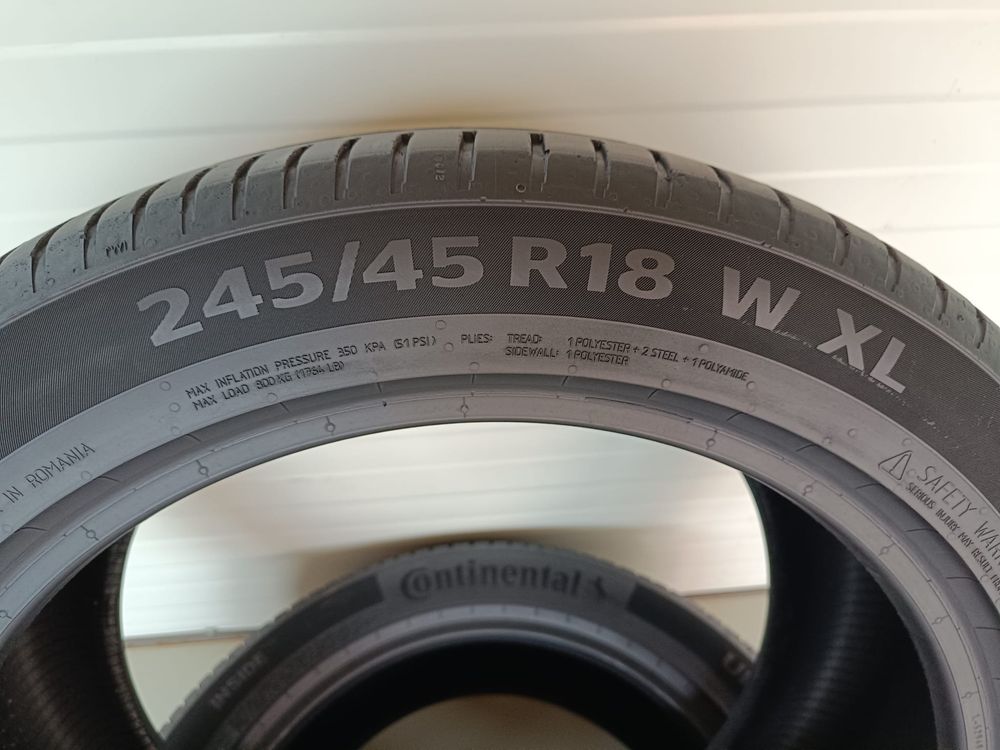 2бр летни гуми 245/45/18/W XL/Continental UltraContact/dot0922г/5.8мм