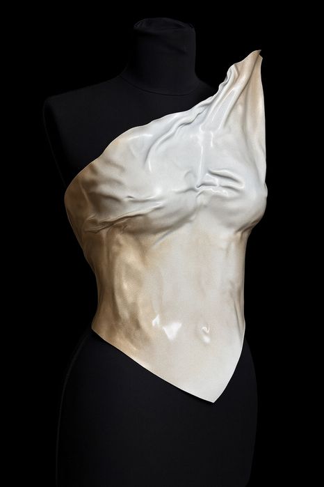 Corset auriu sidefat Lussy – handmade