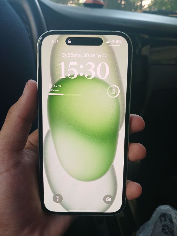 Iphone 15 yashil 128tali 84%