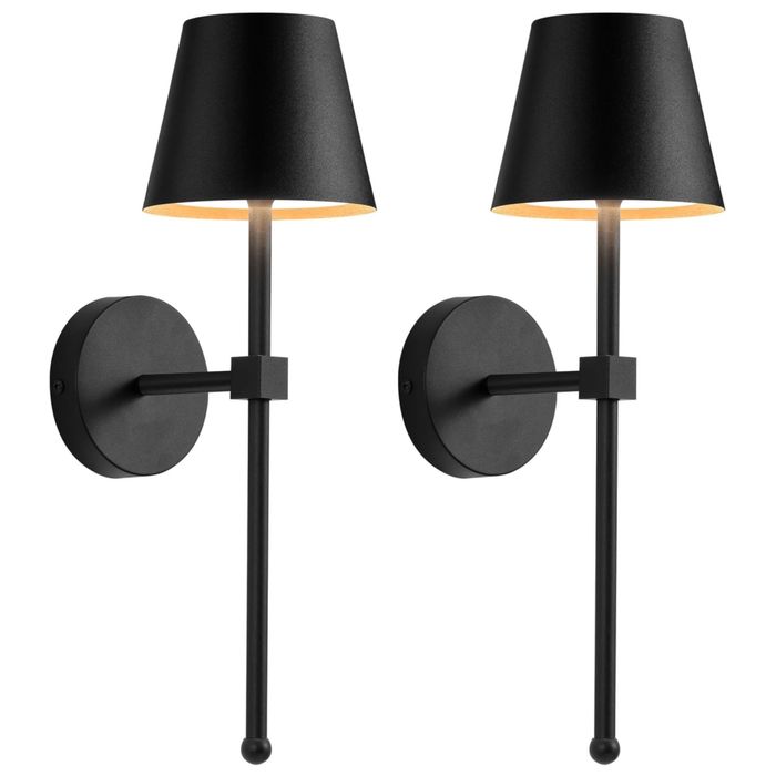 Комплект от 2 стенни лампи с батерии, безжични