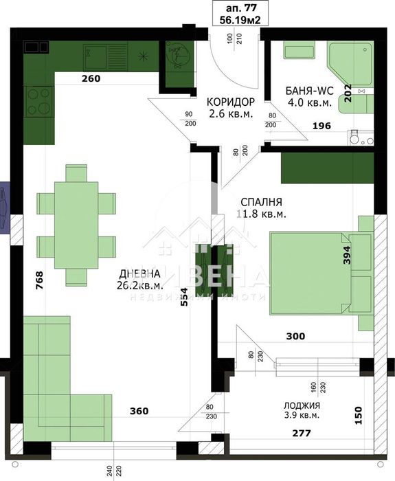 Продава 2-стаен апартамент, в строеж, Кайсиева градина, 64 кв.м