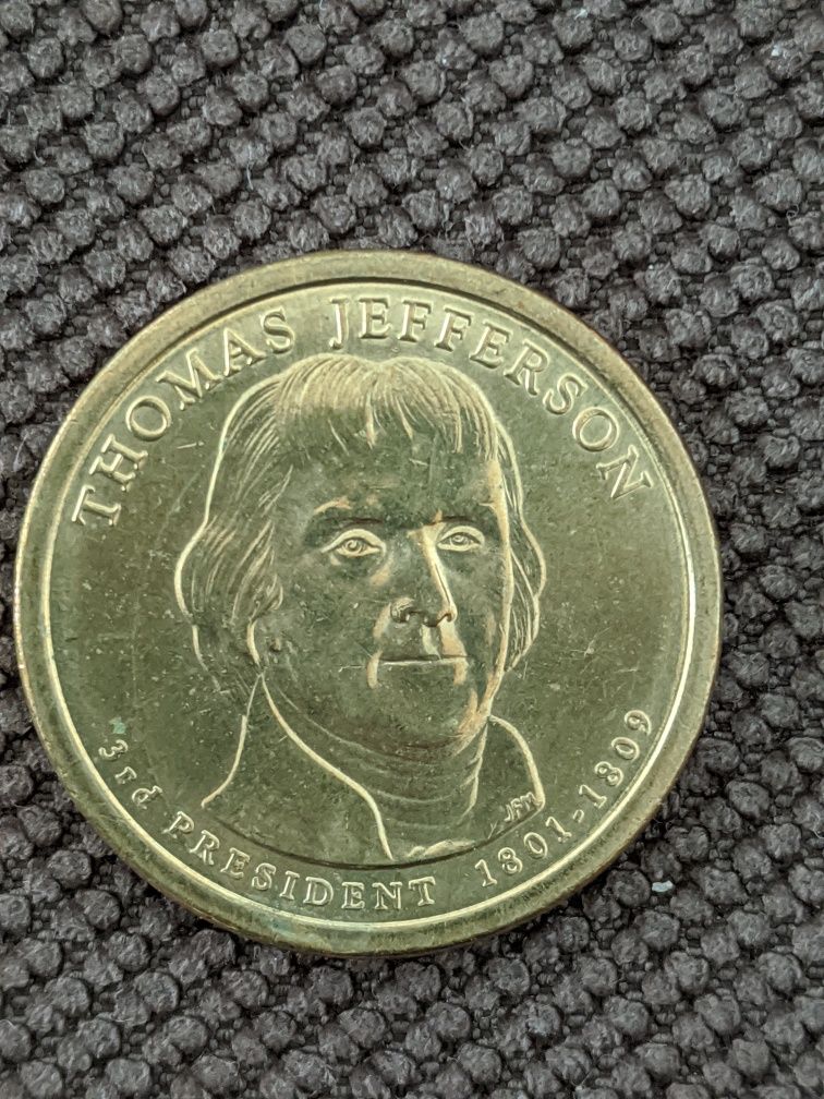 1$ USA Coin Golden Dollar Thomas Jefferson, Sacagawea dollar year 2000