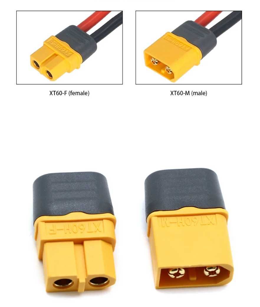 Разъёмы питания XT60, XT90, T-plug, Amass XT60H, Amass XT60E, MR30