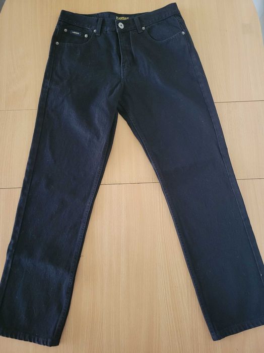 Blugi barbati Kansas  USA 100% bumbac  S negru nou