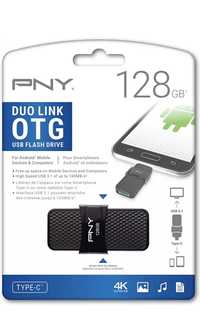 PNY 128GB Duo Link USB 3.1 Type-C OTG Flash Drive