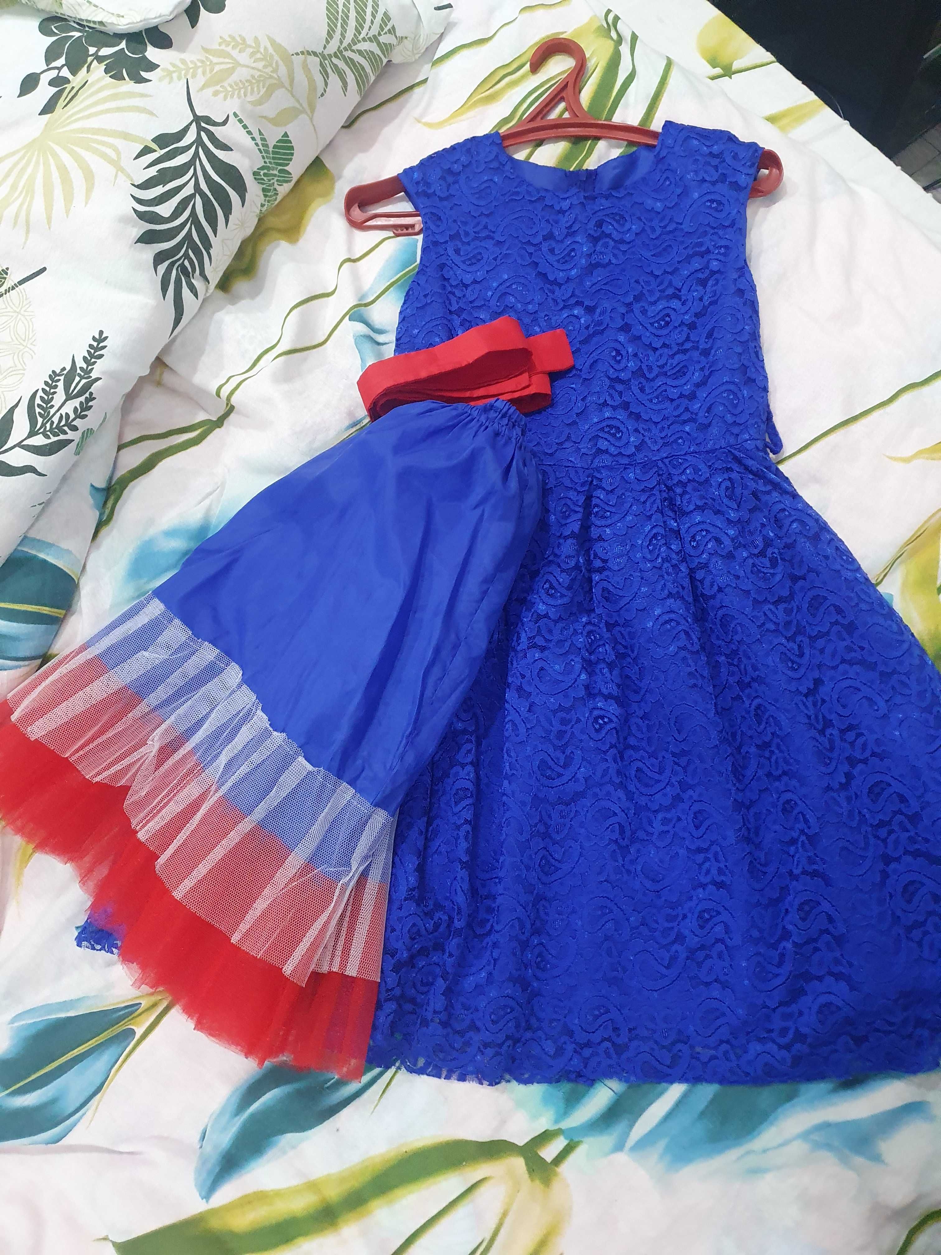 Синее платье, 10-12 лет