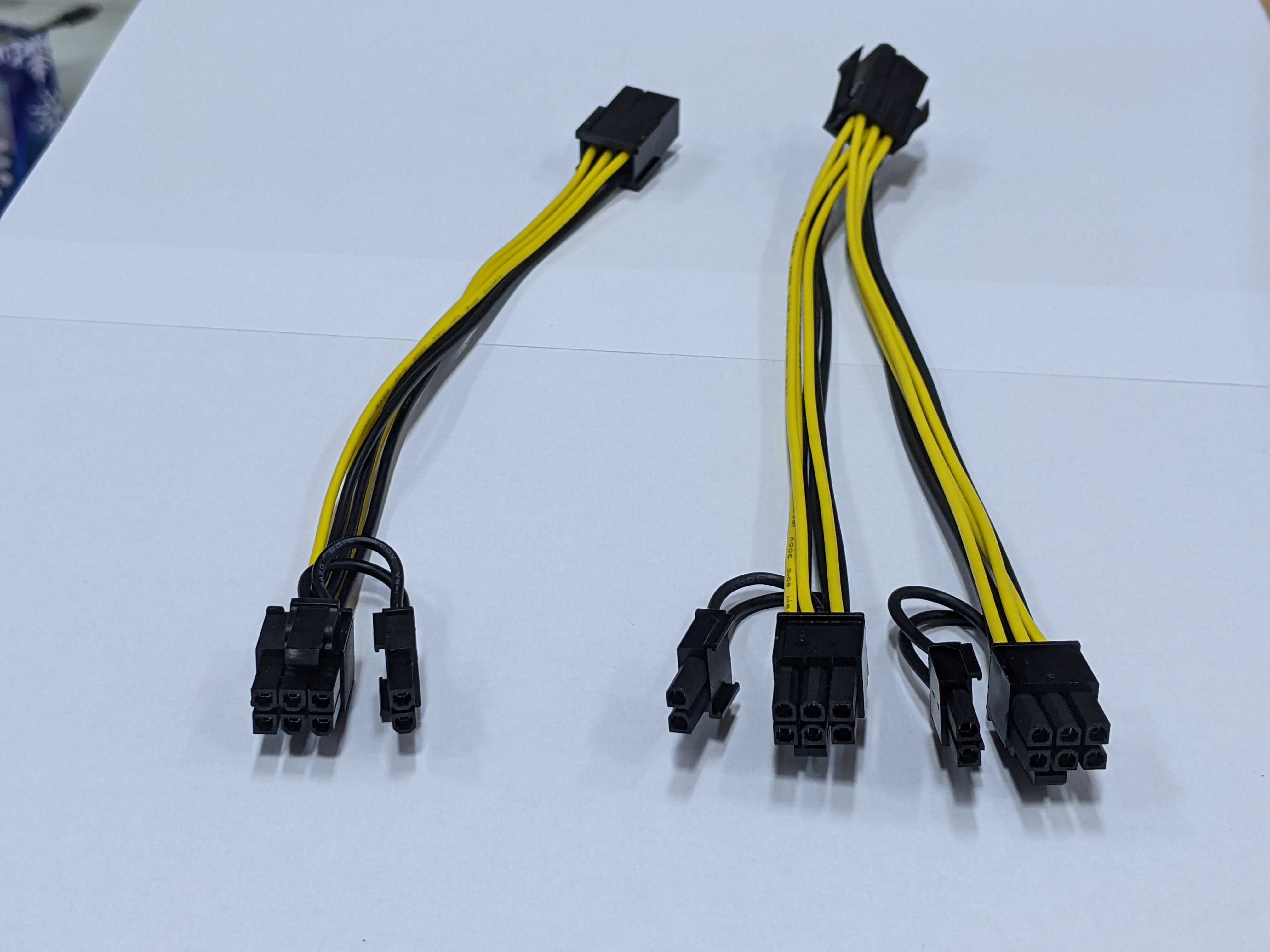 6 или 8 пина към 8 (6+2) пина или 2х8 pin PCI Express захранващ кабел