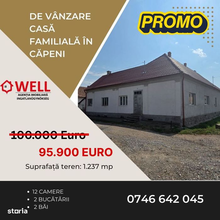 De vânzare casă familială în Căpeni