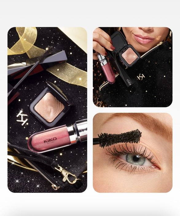 Комплект Kiko Milano - гланц, спиралаи сенки.